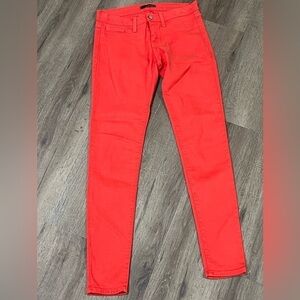 EUC FLYING MONKEY 7 (US 27) Made in USA Red Orange Staple Jeans Denim Pants